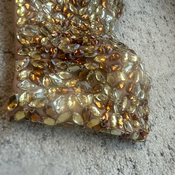 Marciano XS jewelled corset/bra top very very good condition Shimmering Gold - Picture 4 of 13